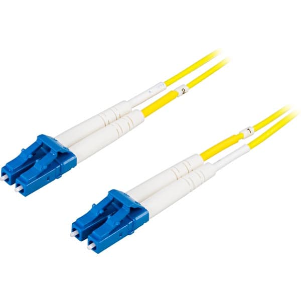 DELTACO - Nettverkskabel - LC-enkeltmodus (hann) til LC-enkeltmodus (hann) - 5 m - fiberoptisk