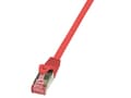 Miniatyrbilde 2 av 5: LogiLink PrimeLine - Koblingskabel - RJ-45 (hann) til RJ-45 (hann) - 7.5 m - SFTP, PiMF - CAT 6a - halogenfri, uten hindringer - rød