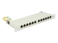 Miniatyrbilde 5 av 5: Delock - Koblingspanel - CAT 6a - RJ-45 X 12 - lysegrå, RAL 7035 - 0.5U - 10"