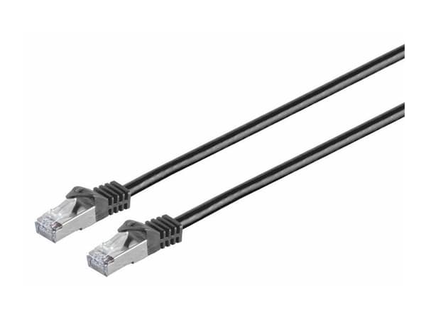 MicroConnect - Nettverkskabel - RJ-45 (hann) til RJ-45 (hann) - 2 m - SFTP, PiMF - CAT 7 - halogenfri, uten hindringer - svart