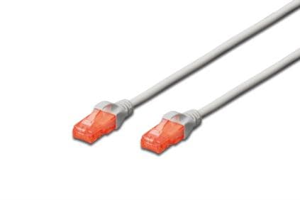 DIGITUS Professional - Patch-kabel - RJ-45 (hane) till RJ-45 (hane) - 2 m - UTP - CAT 6e - startad, hakfri - grå