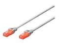 Miniatyrbild 1 av 5: DIGITUS Professional - Patch-kabel - RJ-45 (hane) till RJ-45 (hane) - 2 m - UTP - CAT 6e - startad, hakfri - grå