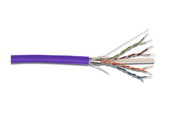DIGITUS - Bulkkabel - 305 m - brettet uskjermet tvunnet par (F/UTP) - CAT 6 - halogenfri, solid - lilla