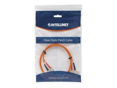 Intellinet Fiber Optic Patch Cable, OM1, SC/SC, 5m, Orange, Duplex, Multimode, 62.5/125 µm, LSZH, Fibre, Lifetime Warranty, Polybag - Patch-kabel - S