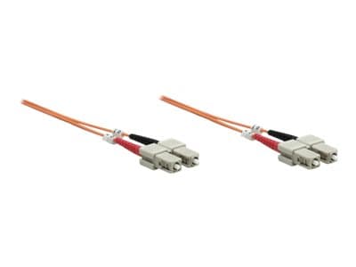 Intellinet Fiber Optic Patch Cable, OM1, SC/SC, 5m, Orange, Duplex, Multimode, 62.5/125 µm, LSZH, Fibre, Lifetime Warranty, Polybag - Patch-kabel - S
