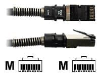 PatchSee PCI6Patch - Koblingskabel - RJ-45 (hann) til RJ-45 (hann) - 1.5 m - FTP - CAT 6a - med støvel, halogenfri - svart