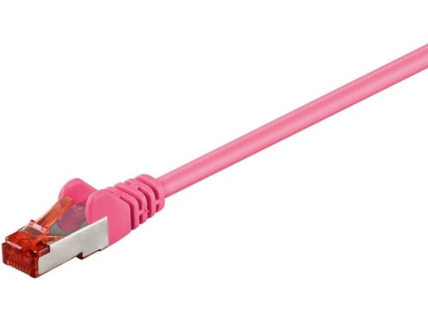 MicroConnect - Nettverkskabel - RJ-45 (hann) til RJ-45 (hann) - 2 m - 6 mm - SFTP - CAT 6 - halogenfri, flertrådet, rund - rosa