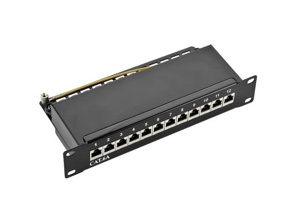 LogiLink NP0052B, 10 Gigabit Ethernet, 10000 Mbit/s, Cat6a, S/UTP (STP), Sort, Stål