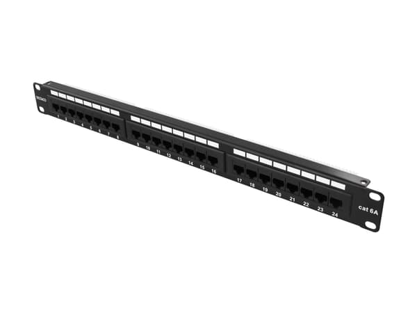 DELTACO PAN-124 - Liitäntäpaneeli - RJ-45 X 24 - lajittelu - 1U - 19")