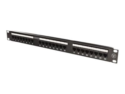 DELTACO PAN-124 - Liitäntäpaneeli - RJ-45 X 24 - lajittelu - 1U - 19")