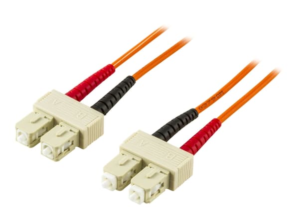 DELTACO - Nettverkskabel - SC flermodus (hann) til SC flermodus (hann) - 3 m - fiberoptisk