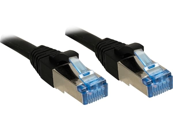 Lindy 47177, 1 m, Cat6, S/FTP (S-STP), RJ-45, RJ-45, Sort