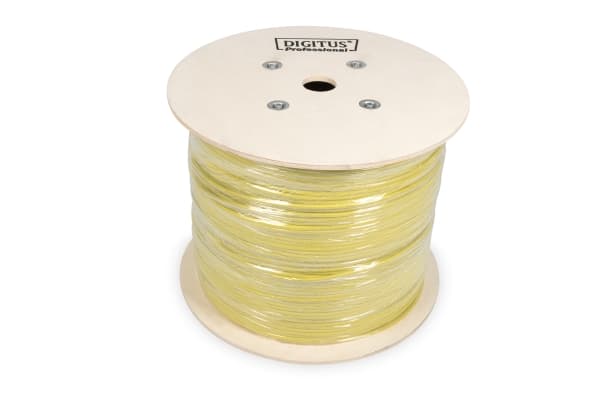 DIGITUS Professional - Bulkkabel - 1000 m - SFTP, PiMF - CAT 7a - IEEE 802.5 / IEEE 802.3 - halogenfri, stigtap, solid - gul