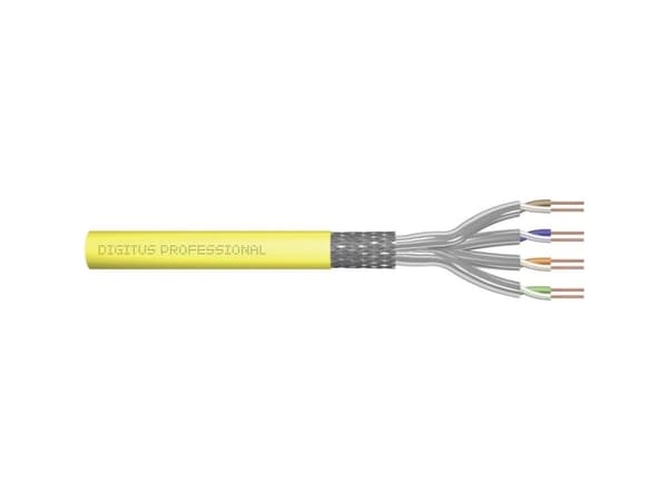 DIGITUS Professional - Bulkkabel - 1000 m - SFTP, PiMF - CAT 7a - IEEE 802.5 / IEEE 802.3 - halogenfri, stigtap, solid - gul