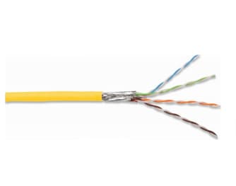 DIGITUS Professional - Bulkkabel - 1000 m - SFTP, PiMF - CAT 7a - IEEE 802.5 / IEEE 802.3 - halogenfri, stigtap, solid - gul