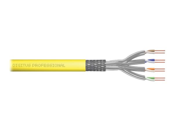 DIGITUS Professional - Bulkkabel - 1000 m - SFTP, PiMF - CAT 7a - IEEE 802.5 / IEEE 802.3 - halogenfri, stigtap, solid - gul