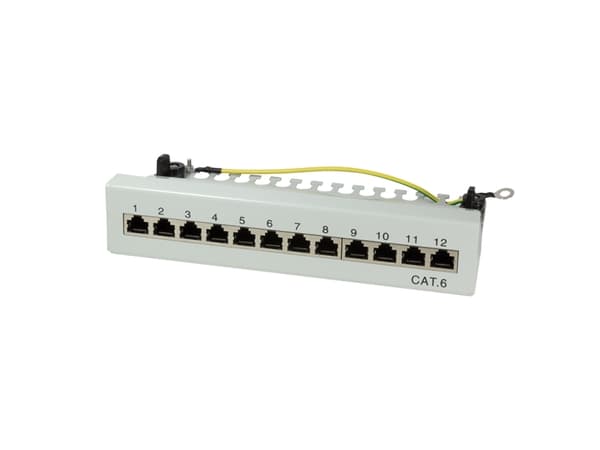 LogiLink NP0017A, Cat6, Grå, Stål, Stativmontering, 1U, RoHS