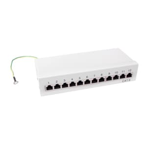 LogiLink NP0017A, Cat6, Grå, Stål, Stativmontering, 1U, RoHS