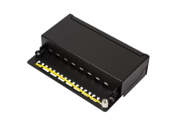 LogiLink NP0018B, 10 Gigabit Ethernet, 10000 Mbit/s, Cat6a, S/UTP (STP), Musta, Terästä