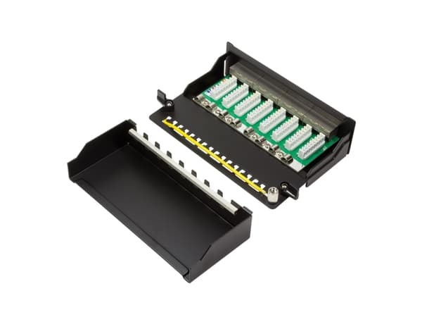 LogiLink NP0018B, 10 Gigabit Ethernet, 10000 Mbit/s, Cat6a, S/UTP (STP), Musta, Terästä