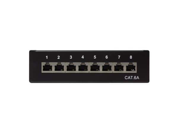 LogiLink NP0018B, 10 Gigabit Ethernet, 10000 Mbit/s, Cat6a, S/UTP (STP), Musta, Terästä