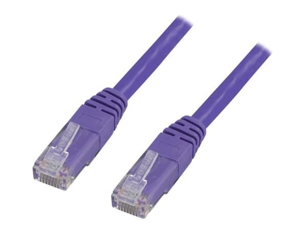 DELTACO - Koblingskabel - RJ-45 (hann) til RJ-45 (hann) - 1 m - UTP - CAT 6 - flertrådet - purpur