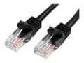 Miniatyrbild 1 av 5: StarTech.com Cat5e patchkabel med hakfria RJ45-kontakter – 1 m, svart