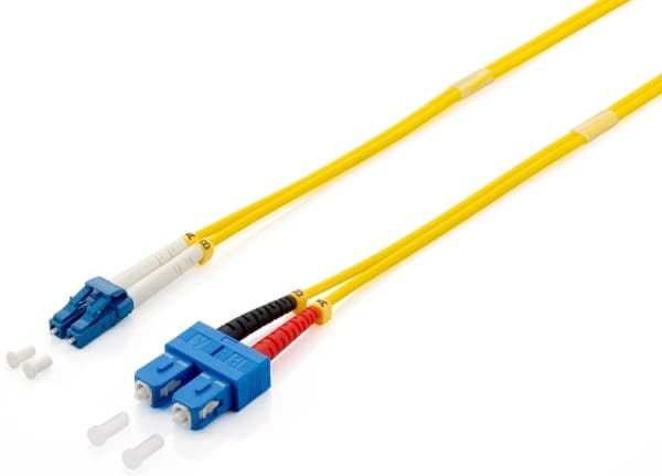 Equip 254332 fiberoptisk kabel 2 m LC SC OS2 Gult