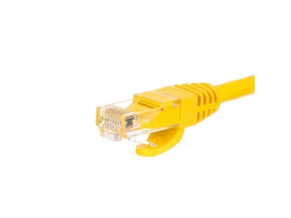 Netrack - Koblingskabel - RJ-45 (hann) til RJ-45 (hann) - 25 cm - UTP - CAT 6 - formstøpt, uten hindringer - gul