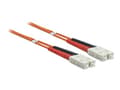 Miniatyrbild 3 av 5: Intellinet Fiber Optic Patch Cable, OM2, SC/SC, 2m, Orange, Duplex, Multimode, 50/125 µm, LSZH, Fibre, Lifetime Warranty, Polybag - Patch-kabel - SC-
