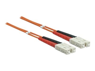 Intellinet Fiber Optic Patch Cable, OM2, SC/SC, 2m, Orange, Duplex, Multimode, 50/125 µm, LSZH, Fibre, Lifetime Warranty, Polybag - Patch-kabel - SC-