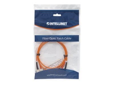 Intellinet Fiber Optic Patch Cable, OM2, SC/SC, 2m, Orange, Duplex, Multimode, 50/125 µm, LSZH, Fibre, Lifetime Warranty, Polybag - Patch-kabel - SC-