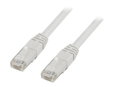 DELTACO TP-650V - Patch-kabel - RJ-45 (hane) till RJ-45 (hane) - 50 m - UTP - CAT 6 - formpressad - vit