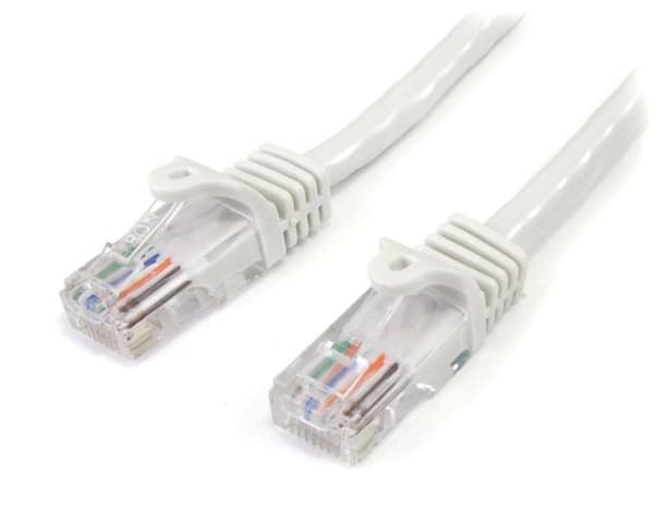 StarTech.com 2m White Cat5e / Cat 5 Snagless Patch Cable - Koblingskabel - RJ-45 (hann) til RJ-45 (hann) - 2 m - UTP - CAT 5e - formstøpt, uten hindr