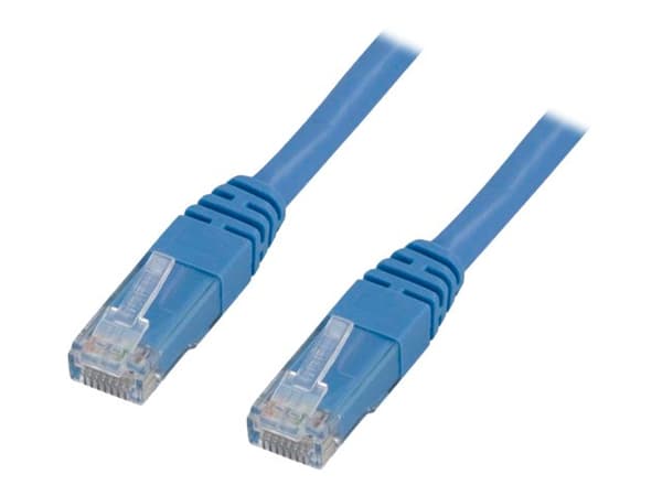 DELTACO TP-607B - Koblingskabel - RJ-45 (hann) til RJ-45 (hann) - 75 cm - UTP - CAT 6 - formstøpt - blå