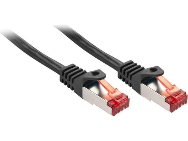 Lindy Cat.6 S/FTP 1.5m, 1,5 m, Cat6, S/FTP (S-STP), RJ-45, RJ-45, Sort