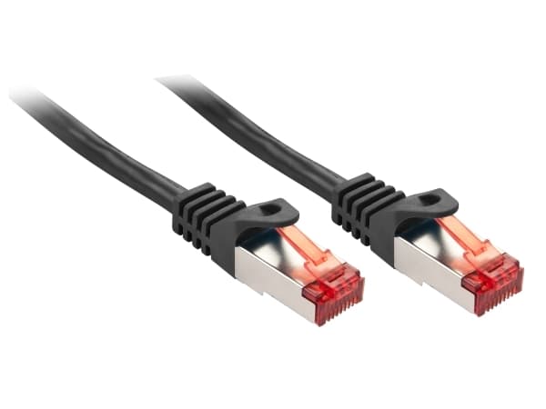 Lindy Cat.6 S/FTP 1.5m, 1,5 m, Cat6, S/FTP (S-STP), RJ-45, RJ-45, Sort