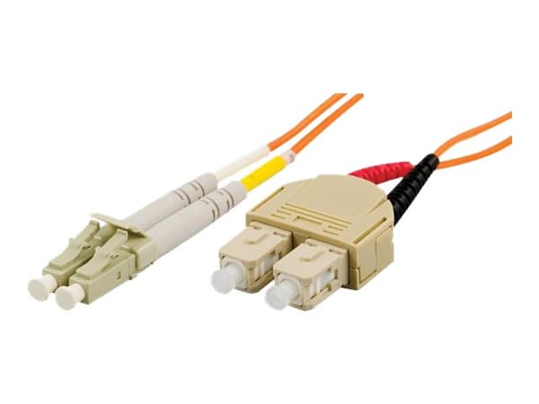 DELTACO - Nettverkskabel - SC flermodus (hann) til LC multimodus (hann) - 1.5 m - fiberoptisk - 62,5 / 125 mikroner - OM1