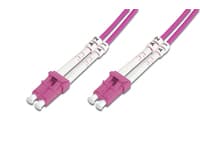 DIGITUS - Patchkabel - LC multimodus (hann) til LC multimodus (hann) - 3 m. - fiberoptisk - dupleks - 50 / 125 my - OM4 - halogenfri - akvamarin