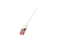 LogiLink PrimeLine - Koblingskabel - RJ-45 (hann) til RJ-45 (hann) - 5 m - SFTP, PiMF - CAT 6 - halogenfri, formstøpt, uten hindringer - hvit
