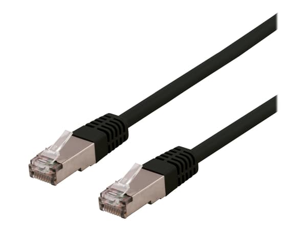 DELTACO - Liitäntäkaapeli - RJ-45 (uros) RJ-45 (uros) - 20 m - SFTP - CAT 6a - halogeeniton, valettu - musta