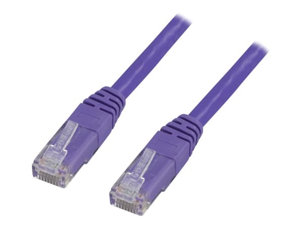 DELTACO - Liitäntäkaapeli - RJ-45 (uros) - RJ-45 (uros) - 15 m - UTP - CAT 6 - säikeistetty - violetti