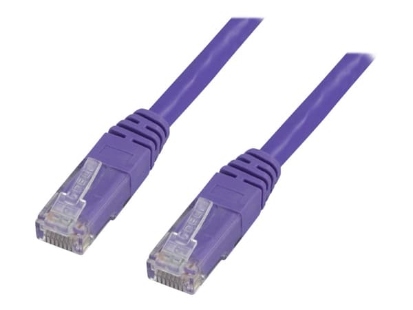 DELTACO - Liitäntäkaapeli - RJ-45 (uros) - RJ-45 (uros) - 15 m - UTP - CAT 6 - säikeistetty - violetti