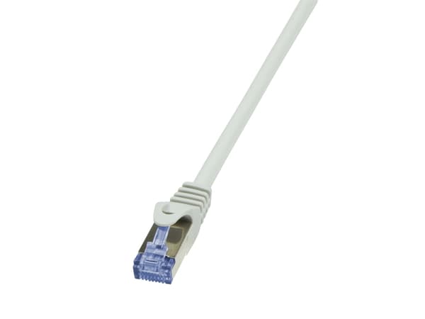 LogiLink PrimeLine - Patchkabel - RJ-45 (han) til RJ-45 (han) - 1 m - SFTP, PiMF - CAT 7 - halogenfri, formet, knastfri - grå
