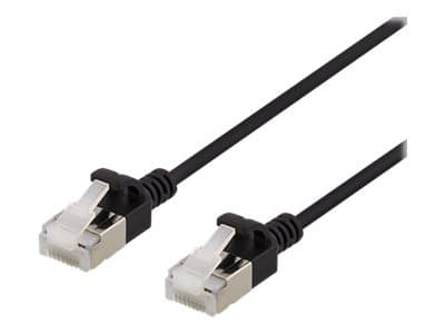 DELTACO - Koblingskabel - RJ-45 (hann) til RJ-45 (hann) - 5 m - U/FTP - CAT 6a - halogenfri, formstøpt, uten hindringer - svart