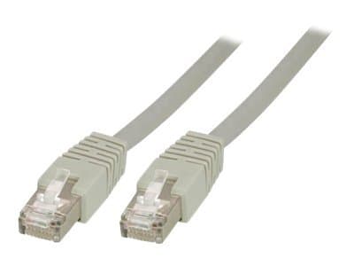 DELTACO - Koblingskabel - RJ-45 (hann) til RJ-45 (hann) - 10 m - SFTP - CAT 6 - halogenfri, formstøpt - grå