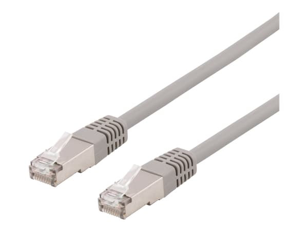DELTACO - Koblingskabel - RJ-45 (hann) til RJ-45 (hann) - 10 m - SFTP - CAT 6 - halogenfri, formstøpt - grå