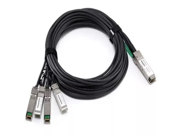 Dell Networking 40GbE QSFP+ to 4x10GbE SFP+ Customer Kit - Nätverkskabel - SFP+ (hane) till QSFP+ (hane) - 50 cm - passiv - för PowerSwitch S4112F-ON