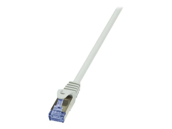 LogiLink PrimeLine - Patchkabel - RJ-45 (han) til RJ-45 (han) - 7,5 m - SFTP, PiMF - CAT 7 - halogenfri, formet, knastfri - grå