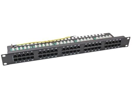 EFB Elektronik 37595SW.2, RJ-45, Cat3, U/UTP (UTP), Musta, Telinekiinnitys, 1U